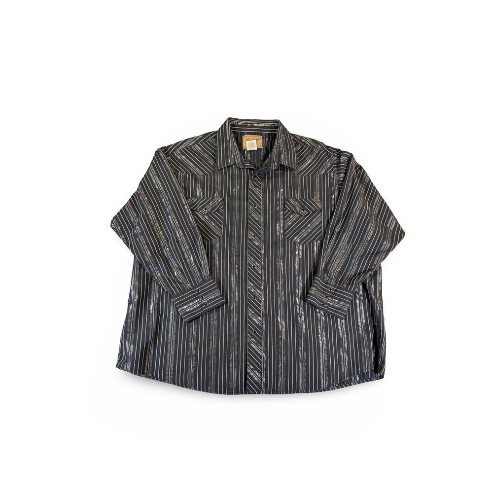 Wrangler Western Pearl Snap Striped Shirt 3XL